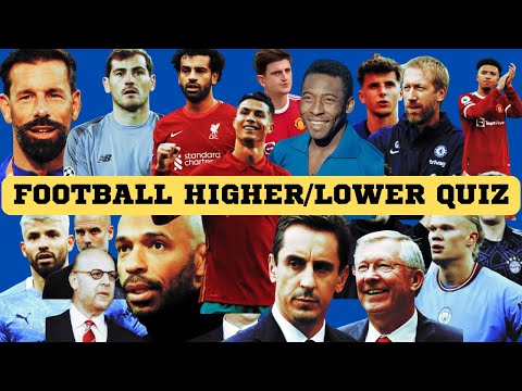 Football Quiz Higher/Lower Game #footballtrivia  #HighLowGame #footballquiz