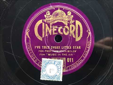 I've Told Every Little Star + Cinecord Announcements - Sydney Lipton and his Grosvenor House Band