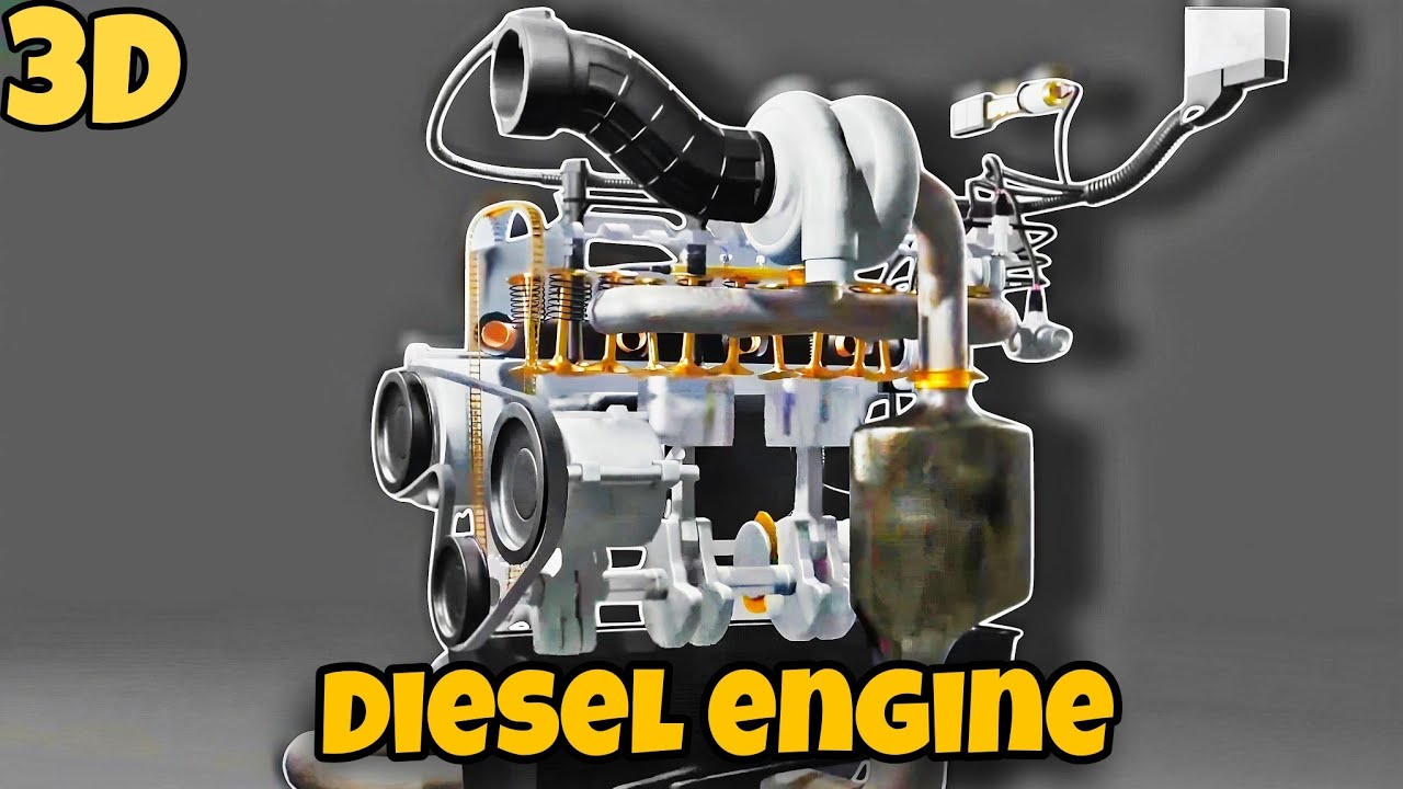 How Diesel Engine Actually Works? (Animation)