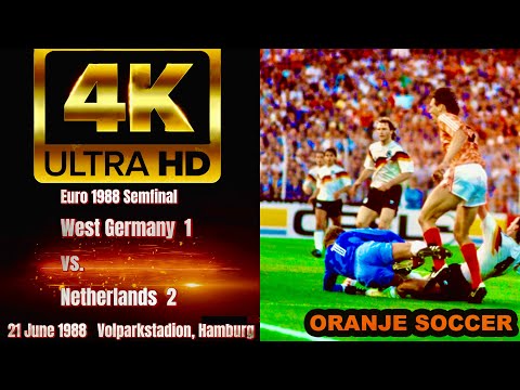 West Germany vs.Netherlands (1-2) 1988 Euro Highlights 4K HD (English Subtitles) Nederland Duitsland
