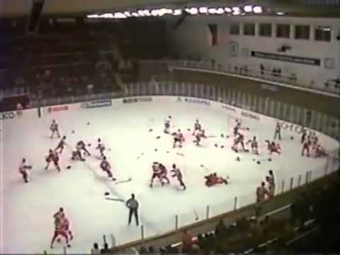 1987 Team Canada- Russia World Juniors brawl harlem shake