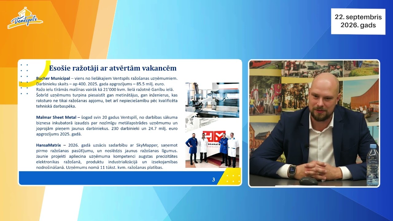 VIDEO: R. Ozols par uzņēmējdarbības attīstības un investīciju aktualitātēm – 22.09.2026.