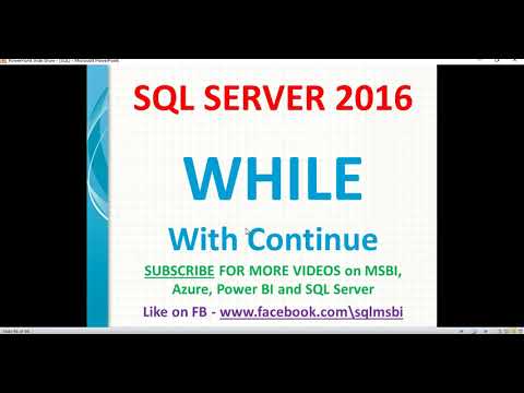 While loop with continue in SQL