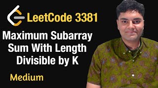 Maximum Subarray Sum With Length Divisible by K - Leetcode 3381 - Python