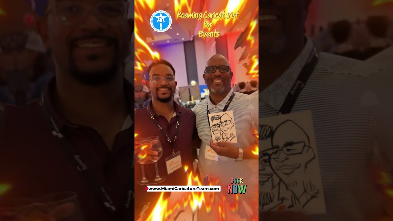 Promotional video thumbnail 7 for Live Caricatures for Florida Events