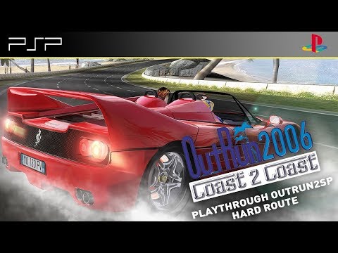 OUTRUN 2006 Coast 2 Coast PSP Gameplay - Full Outrun 2SP run - Hardest Route