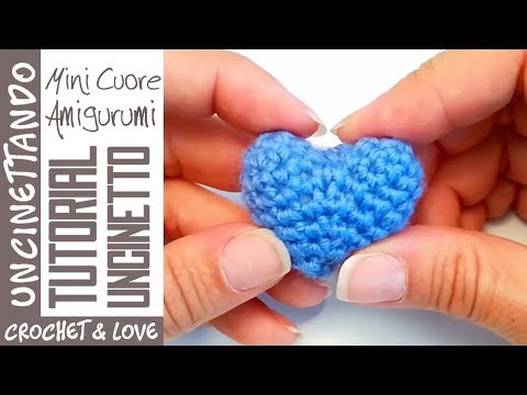 Tutorial Mini Cuore Amigurumi (sub. Eng. y Esp.)
