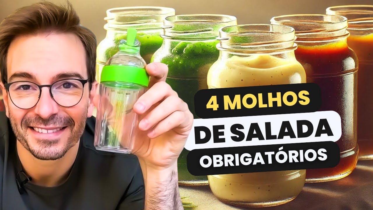 CHEGA DE SALADA SEM GRAÇA - ESSES SÃO OS 4 MOLHOS DE SALADA que todo mundo deveria saber.