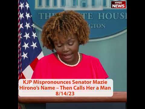 Jean-Pierre Defends Biden's Beach Weekend as Maui Burned, Calls Sen. Hirono 'He' (August 14, 2023)
