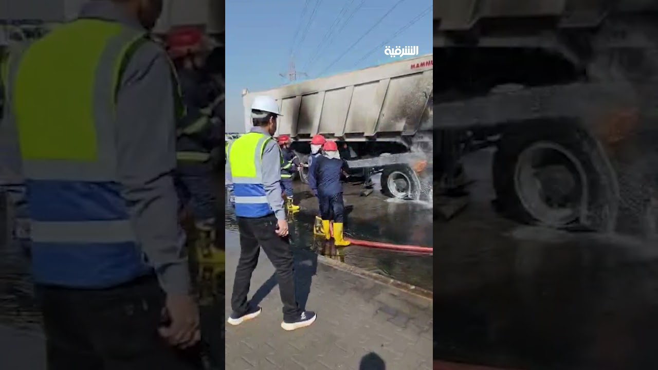 فيديو | حادث تصادم عنيف بين سيارتي حمل داخل ميناء أم قصر الشمالي في محافظة البصرة