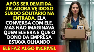 Após Ser Demitida, Zeladora Conversa Com Idoso Surdo, Mas Não Imaginava Que o CEO Estava Olhando