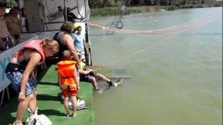 preview picture of video 'Wakeboarding at Balaton Lake, Hungary,  August 2011'