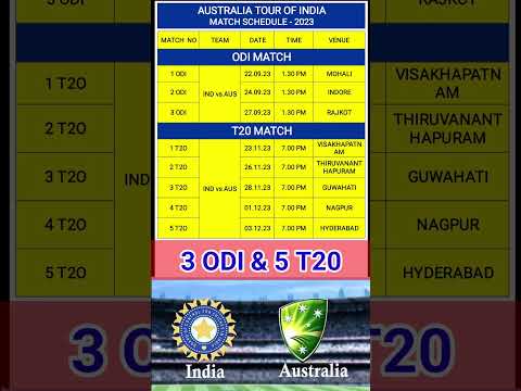 australia tour of india 2023 / ind vs aus t20 match schedule 2023