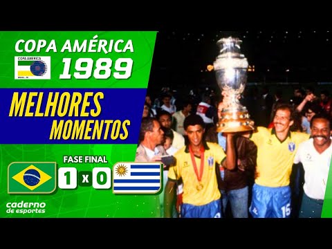 BRASIL 1 X 0 URUGUAI - FASE FINAL COPA AMÉRICA 1989 - MELHORES MOMENTOS