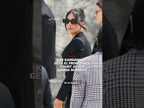 Kim Kardashian gets €1 from Paris court after armed robbery