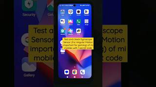 Test Gyroscope Sensor (For Angular Motion important for gaming) of mi/redmi #shorts #gyroscopesensor