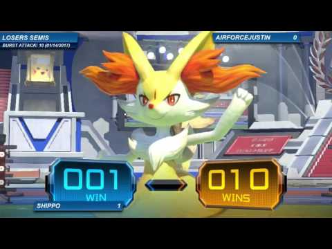 Burst Attack! 10 - Losers Semi: Shippo (Braixen) vs AirForceJustin (Sceptile)