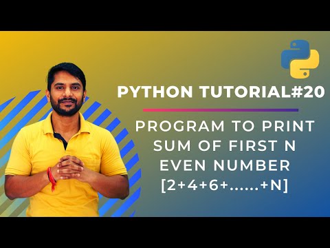 Learn Python Program to find Sum of First N Even Numbers In Hindi ...