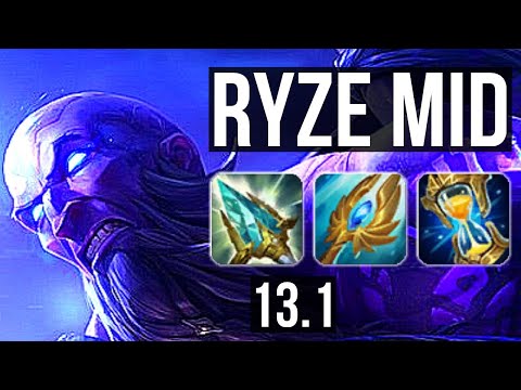 RYZE vs AZIR (MID) | Rank 4 Ryze, 2/2/9, Rank 21 | KR Challenger | 13.1