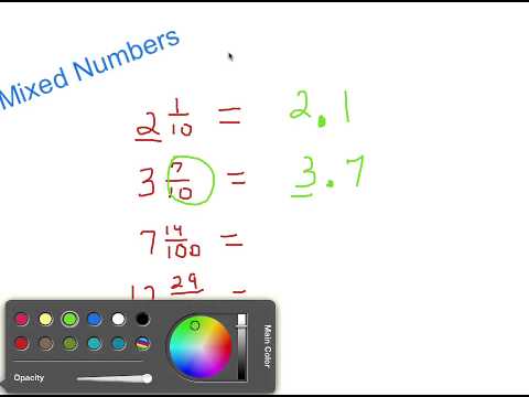 Mixed Numbers to Decimals