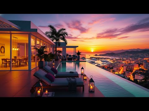 Monaco Rooftop Sunset 🌅 | Smooth Soft Chill Lounge Music | Relax & Unwind - 90min