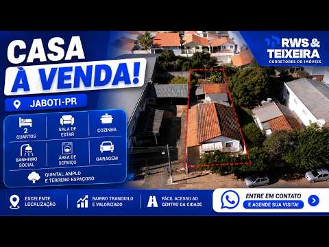 🔥 OPORTUNIDADE EM JABOTI! 2 CASAS EM TERRENO DE 400m² | R$ 425 MIL