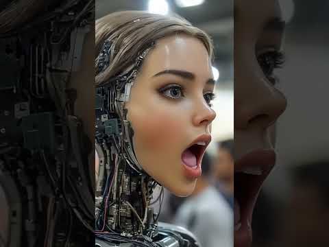 🤖 Half Human, Half Machine – Stunning Robot Face Reveal! ✨ #FutureAiRobots #HumanVsAI