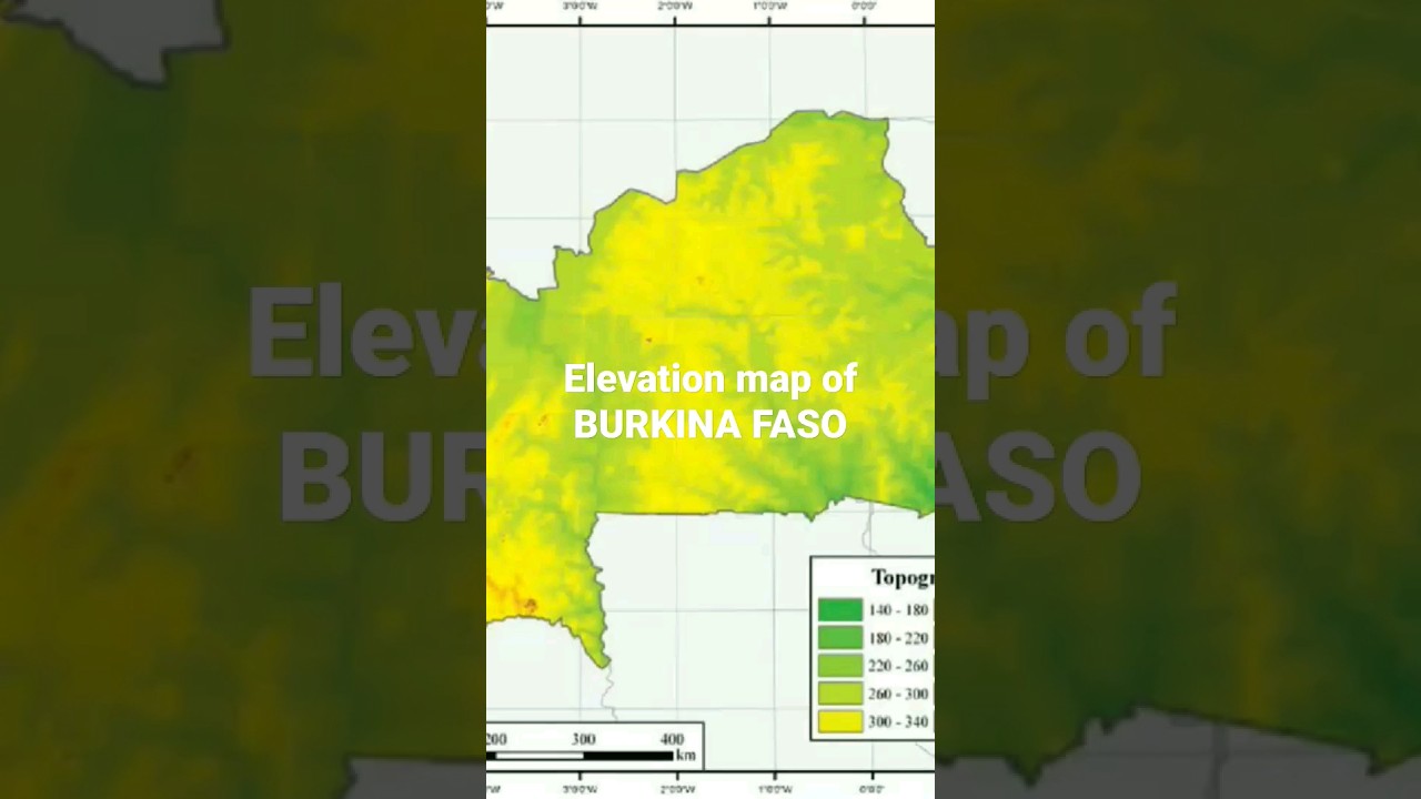 Elevation Map of BURKINA FASO #trending #shorts #viral #viralvideo #viralshorts [HD]