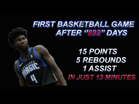 Jonathan Isaac first game full highlights after 892 days || 15 PTS 5 RBS 1 AST IN JUST 13 MINUTES