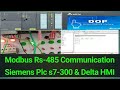 Modbus Rs 485 Communication Siemens Plc S7 300 Delta HMI Programming