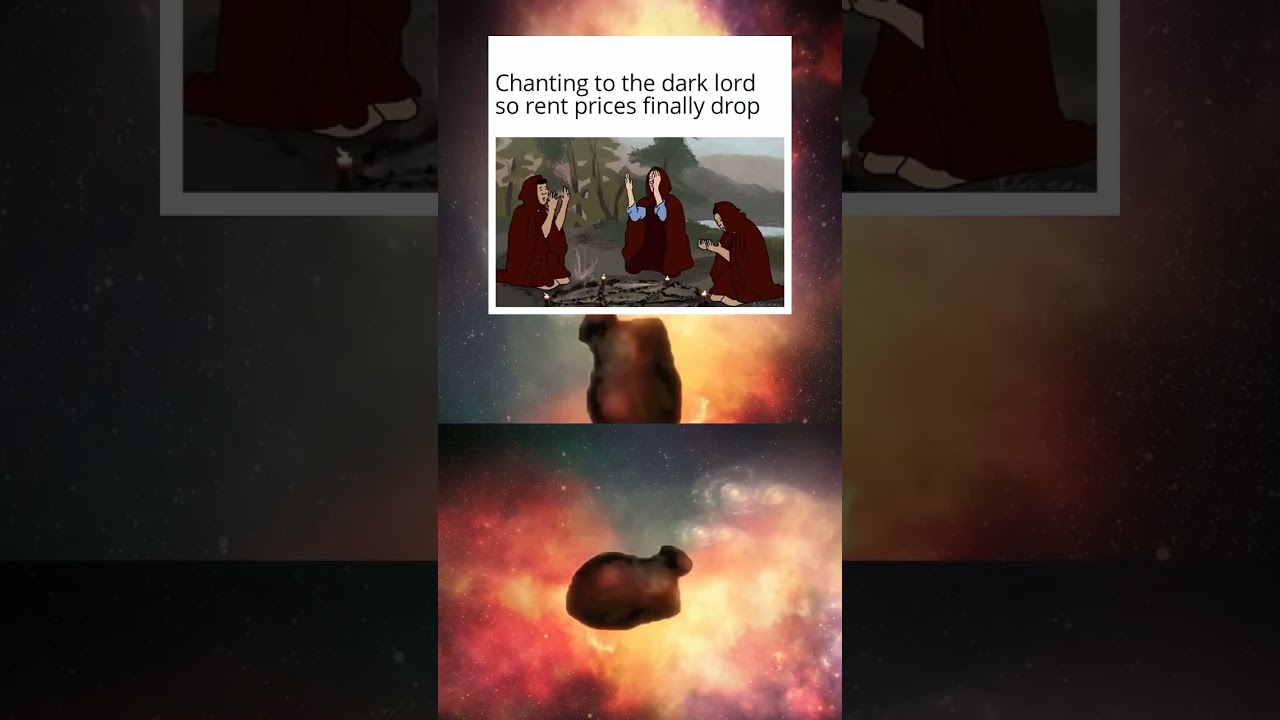 Spinning Cat Meme: Rent Still Cursed !