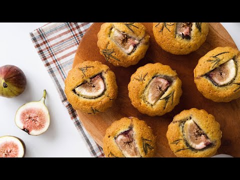 Fig & Rosemary Olive Oil Cakes + How make Rosemary Infused Maple Syrup