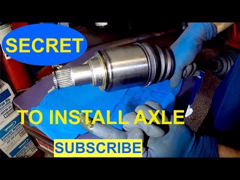 SECRET Tip to push the CV Axle In to transmission