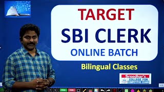 Target SBI Clerk Online Bilingual Batch | Online Coaching Classes For SBI Clerk in English & Telugu