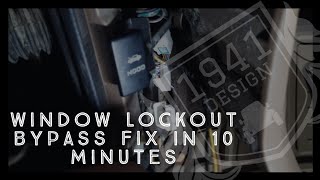 Jeep Cherokee XJ window lockout bypass in 10 minutes
