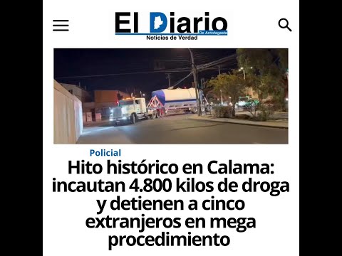 Mayor incautación de drogas en Calama
