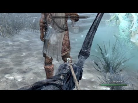Skyrim Guard Takes An Arrow to the Knee.... Literally