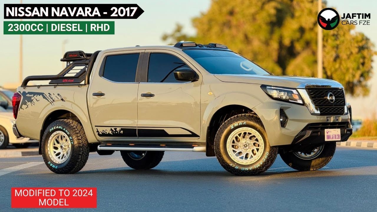 Nissan Navara MODIFIED TO 2024  MODEL | DOUBLE CABIN | 2017 | RHD | 2.3L DIESEL ENGINE | 4 X 4 | REAR VIEW CAMERA video