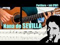 NANA DE SEVILLA / Federico García Lorca / Partitura y TAB (PDF) / Para Guitarra