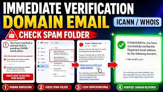 How to Verify Domain Ownership Email & Remove ICANN Suspension | Regis