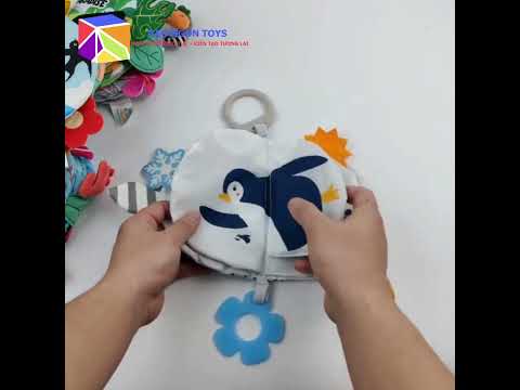 Đồ chơi sách vải treo nôi mềm mại chủ đề động vật tích hợp gặm nướu & xúc xắc – Khơi dậy giác quan & phát triển toàn diện cho bé yêu - BAO NGON TOYS - DV120