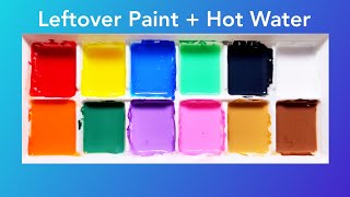 What Happens When You Mix Hot Water with Leftover Paint? Watch and See!