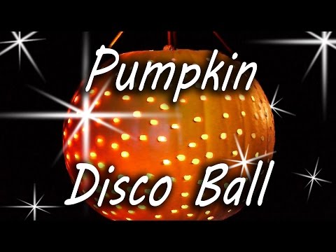 Halloween Pumpkin Decorating Hack - Pumpkin Disco Ball