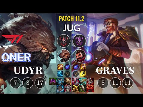 T1 Oner Udyr vs Graves Jungle - KR Patch 11.2