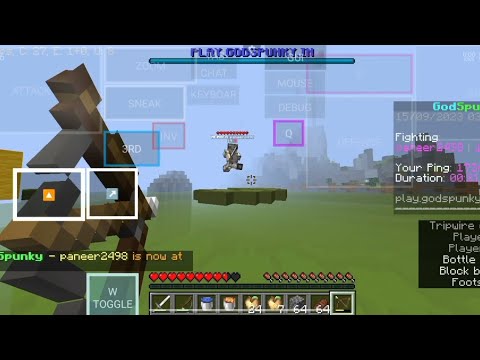 Lightning ⚡ gamerz - FIGHTING WITH PC PLAYER IN ANDROID 🥴 { minecraft video }