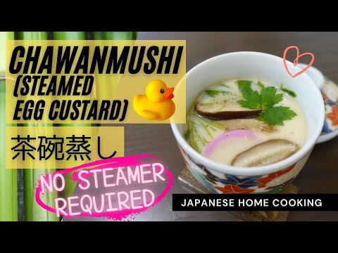 【Japanese food】Easy and delicious Chawanmushi(Steamed egg custard)【フライパン&レンジで簡単】茶碗蒸し（粉末だし・白だし使用）