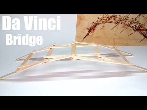 Leonardo da Vinci Popsicle Stick Bridge model