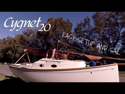 Trailer sailing, the EASY way! Setup, launch and sail the Cygnet 20