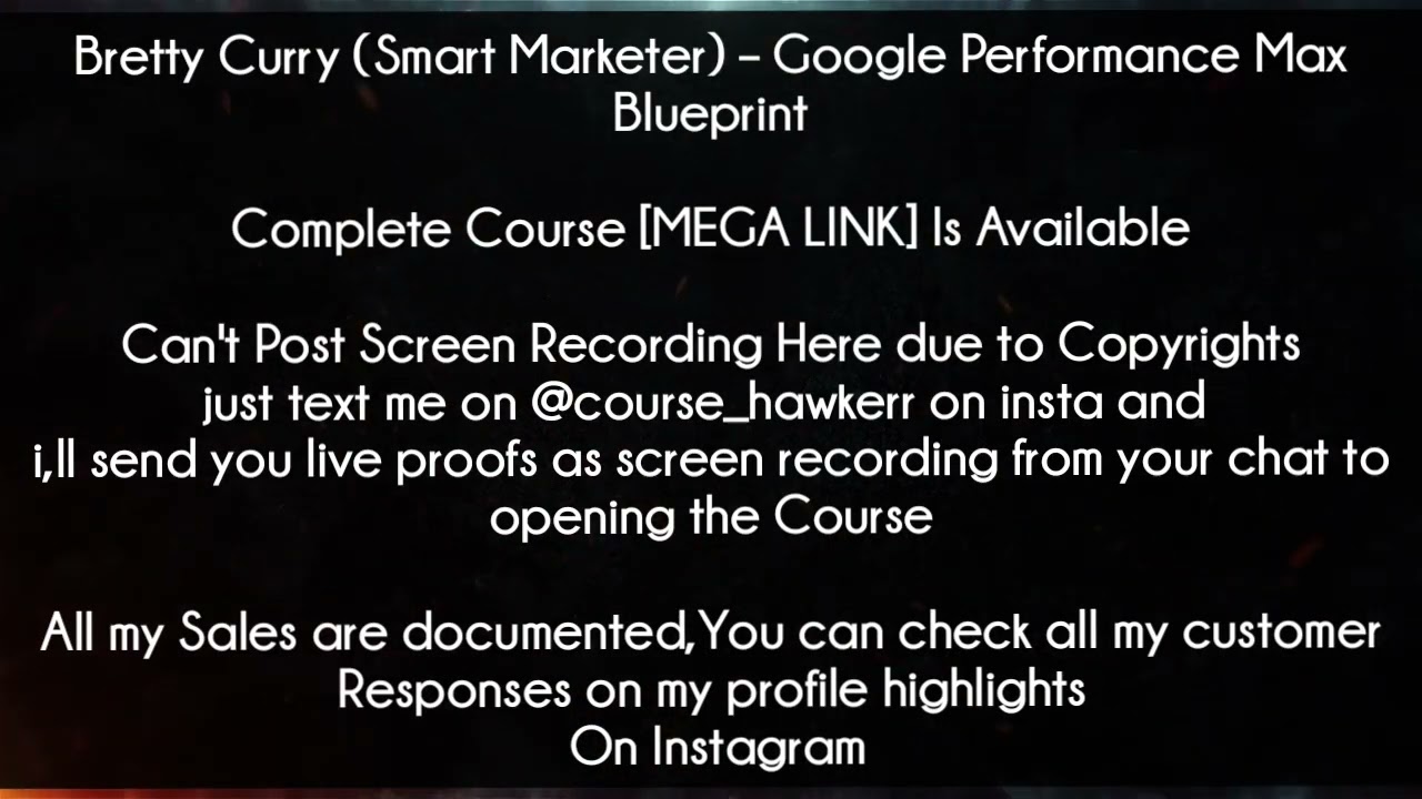Bretty Curry (Smart Marketer) Course - Google Performance Max Blueprint download
