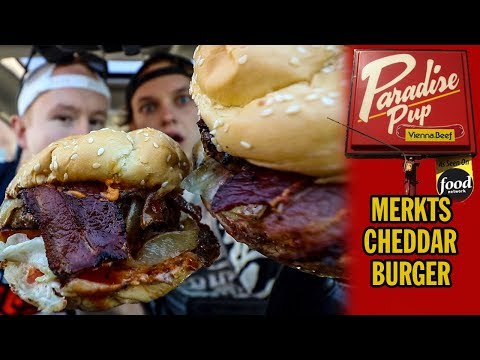 Paradise Pup's Merkt's Cheddar Char Burger Food Review | Season 5, Episode 34